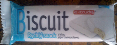 biscuit s bílou jogurtovou polevou