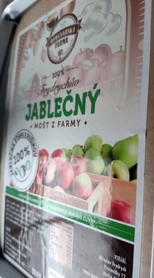 Jablečný mošt z farmy front packaging