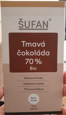 Tmavá čokoláda 70% front packaging