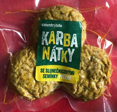 Karbanátky se slunečnicovými semínky front packaging