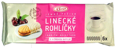 Linecké rohlíčky s višňovou náplní