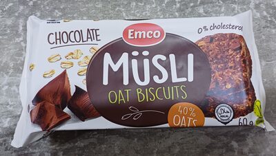 Müsli oat biscuits front packaging