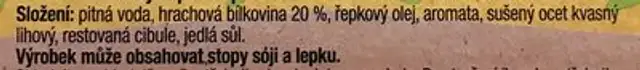 Hrachové nudličky rostlinné ingredients label