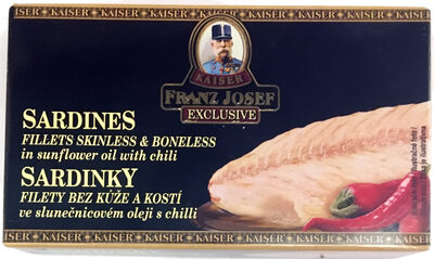 Sardinky filety bez kůže a kostí ve slunečnicovém oleji s chilli