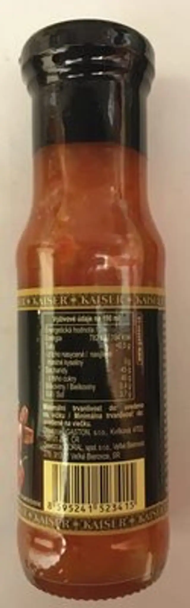 Sweet chilli sauce nutrition facts table