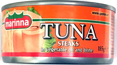 Tuna steaks in vegetable oil and brine