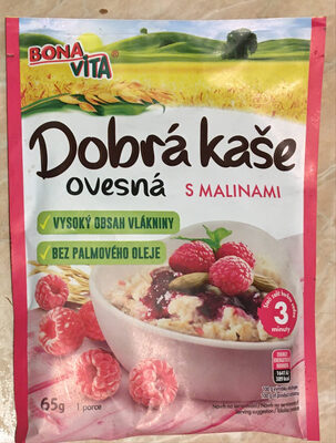 Dobrá kaše ovesná s malinami