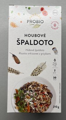 Houbové špaldoto front packaging