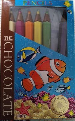 Moulded milk chocolate decorated in colours