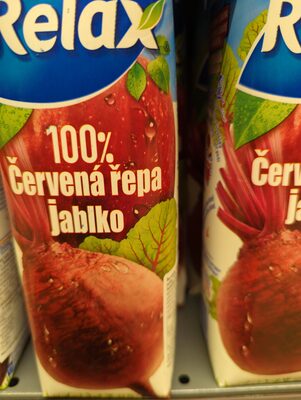 100% červená řepa, jablko front packaging