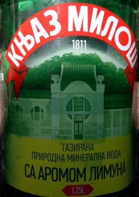 Gazirana prirodna mineralna voda sa aromom limuna front packaging