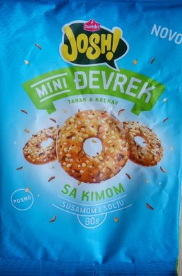 Josh mini đevrek sa kimom, susamom i solju front packaging