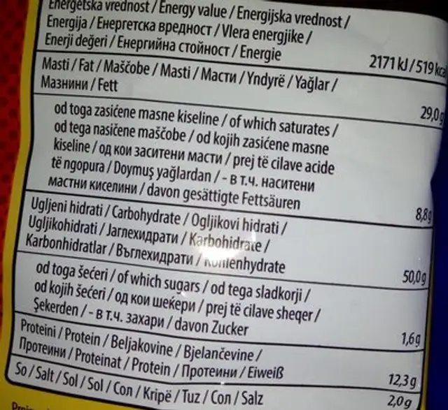 Smoki megahrsker hot nutrition facts table