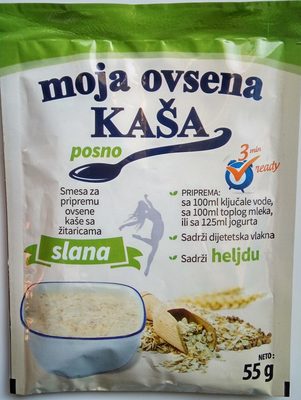 Moja ovsena kaša slana front packaging