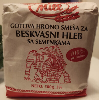 Hrono smeša za beskvasni hleb sa semenkama front packaging