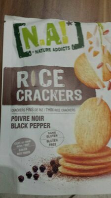 Rice crackers black pepper front packaging