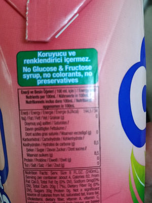 Didi, Ice Tea nutrition facts table