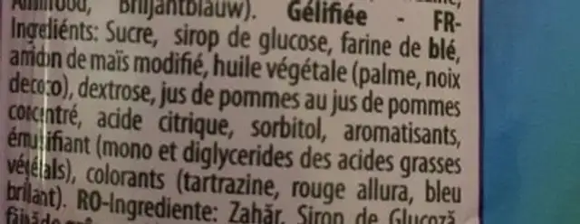 WACKY STICKS ingredients label