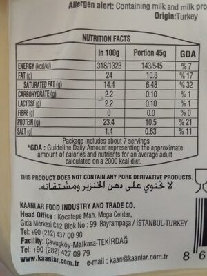 toast cheese ingredients label