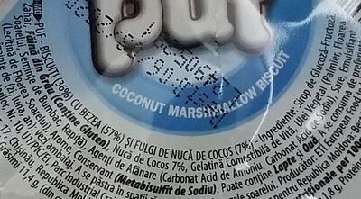 Puf ingredients label