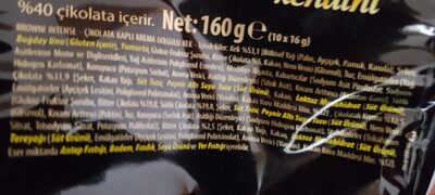 Browni intense ingredients label