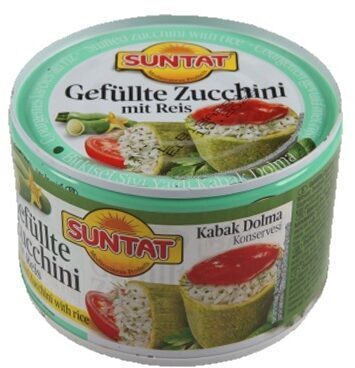 Gefüllte Zucchini mit Reis front packaging