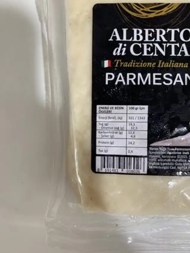 parmesan nutrition facts table
