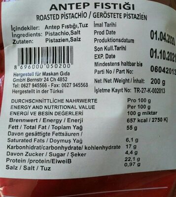 Antep Fistigi front packaging