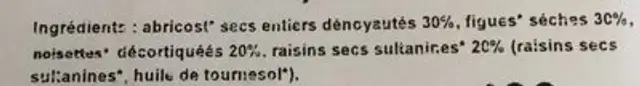 Fruitssecs ingredients label