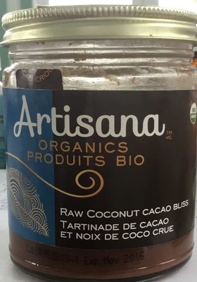 Tartinade de cacao et Noix de coco crue