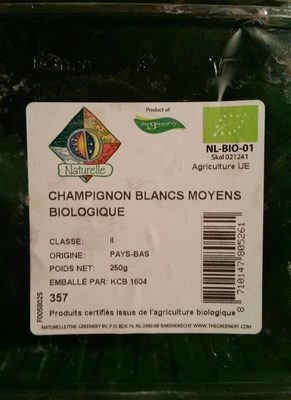 Champignon blancs moyens biologiques