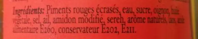 Vanka-Kawat ingredients label