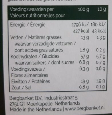 Mini biscottes Waldkorn nutrition facts table