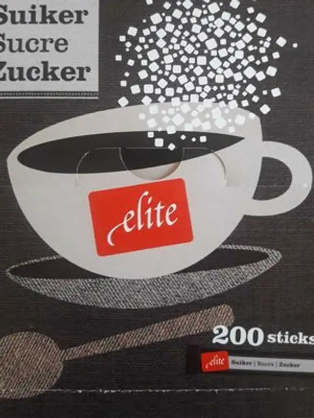 Bâtonnets De Sucre Elite 60116015 200 Unités ingredients label
