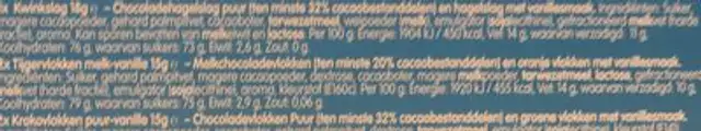 Mini's ingredients label
