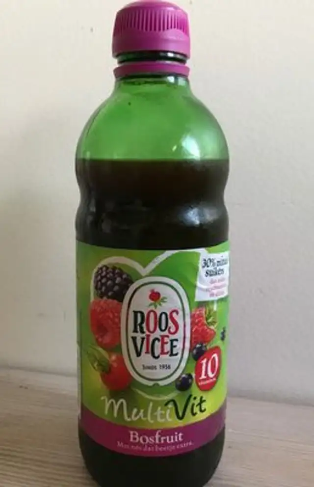 Roosvicee Multivit Bosfruit ingredients label