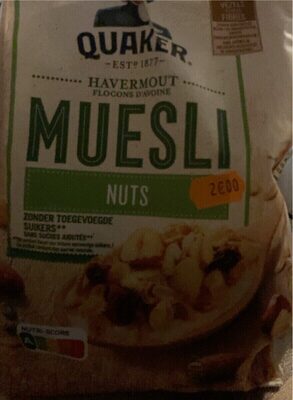 Muesli nuts front packaging