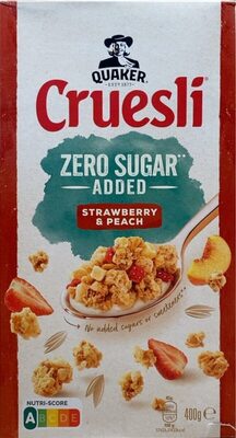 Cruesli zero sugar added - strawberry & peach