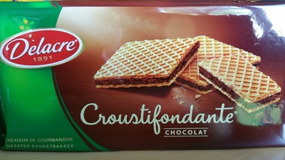Delacre Croutifondante gaufrette chocolat - 150g front packaging