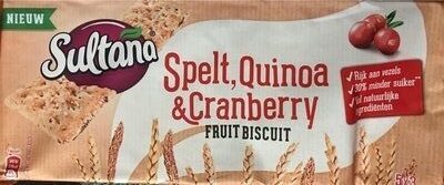 Spelt, Quinoa & Cranberry front packaging