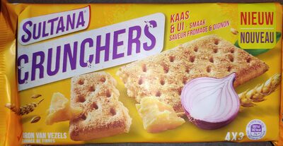 Crunchers Kaas en ui smaak front packaging