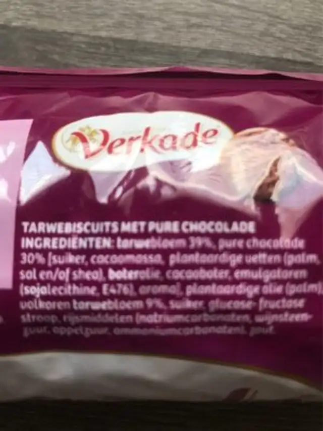 Digestive Pure ingredients label