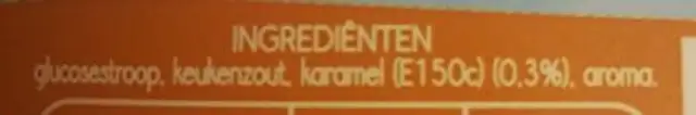 Karamelsauce ingredients label