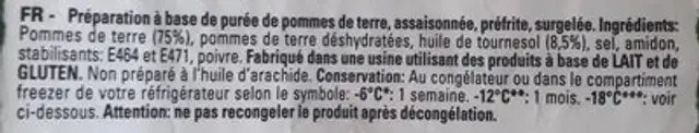 Winter Smile ingredients label