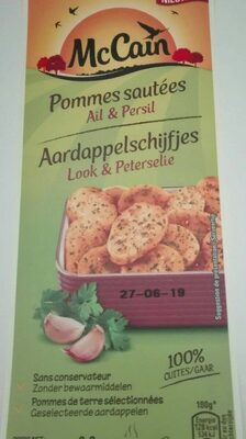Pommes sautées ail &persil front packaging