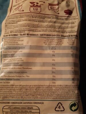 Potato pops nutrition facts table