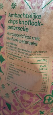 Chips knoflook peterselie