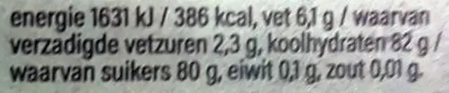 Decoratiestiften nutrition facts table