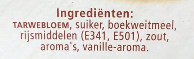 Oma's Pannenkoeken ingredients label