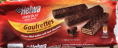 Gaufrettes fourrées au chocolat noir